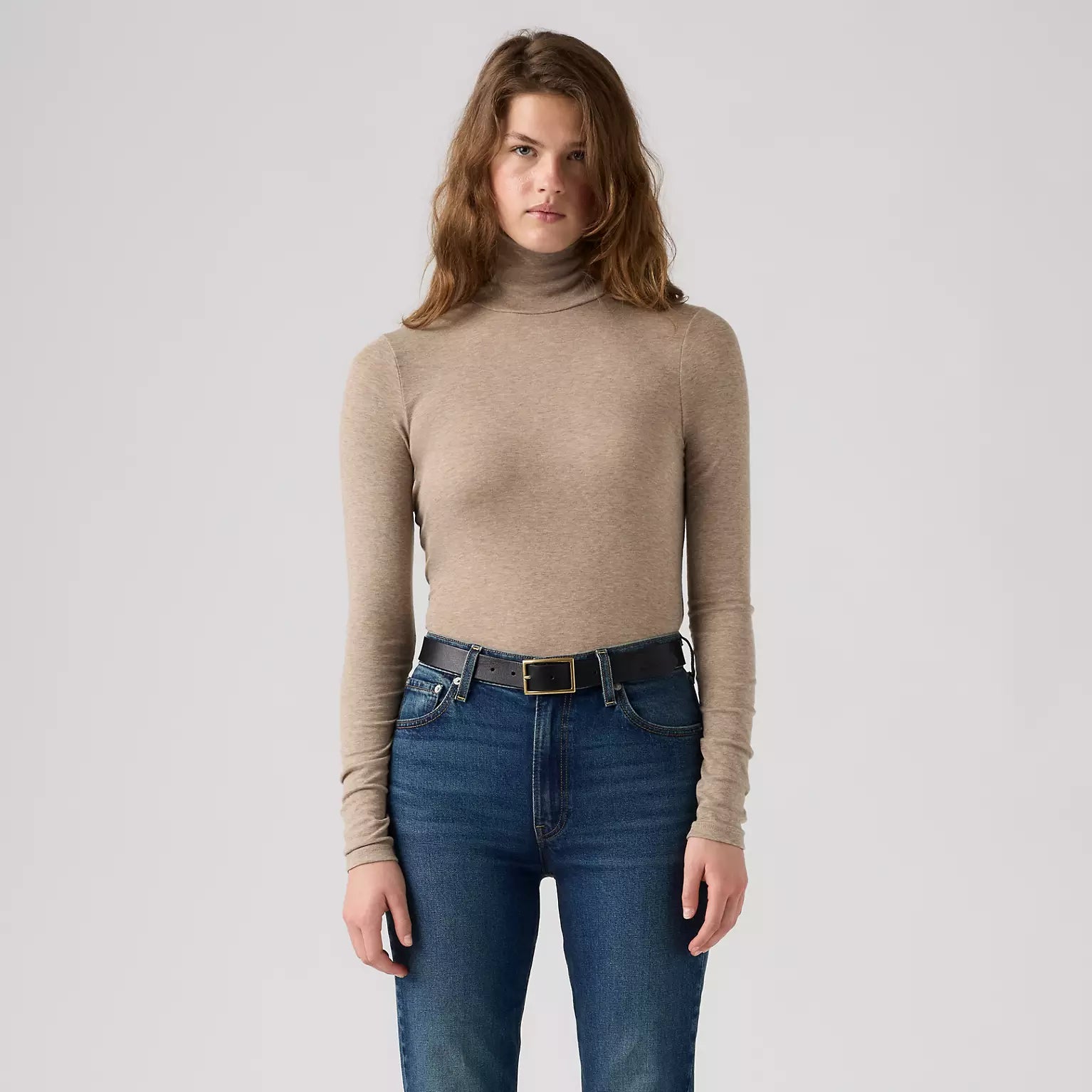 levi's® women's mia long-sleeve layering turtleneck 0087N0001S- Grey – Levi's Hong Kong