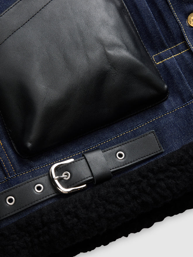 levi’s® x sacai women's sherpa 外套 008BM0001XS- Dark Indigo  – Levi's 香港