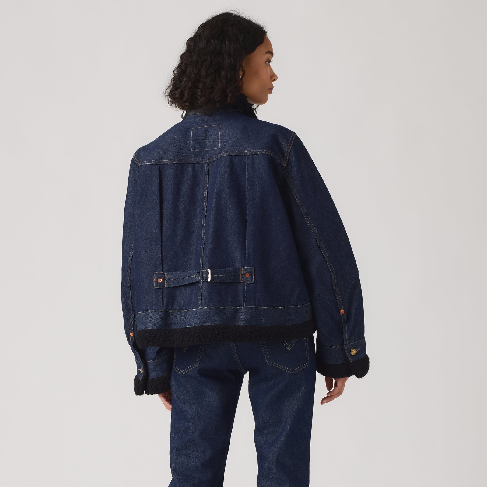 levi’s® x sacai women's sherpa 外套 008BM0001XS- Dark Indigo – Levi's 香港