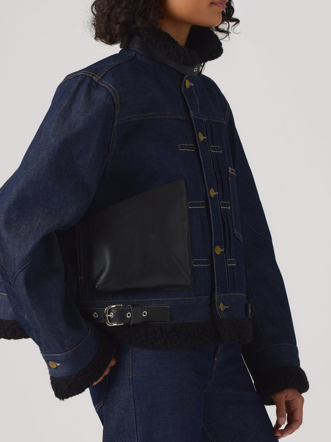 levi’s® x sacai women's sherpa 外套 008BM0001XS- Dark Indigo  – Levi's 香港