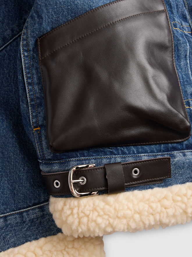levi’s® x sacai women's sherpa 外套 008BM0002S- Medium Indigo  – Levi's 香港