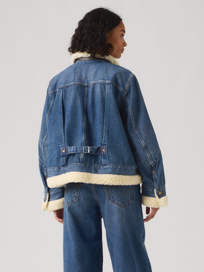 levi’s® x sacai women's sherpa 外套 008BM0002S- Medium Indigo  – Levi's 香港