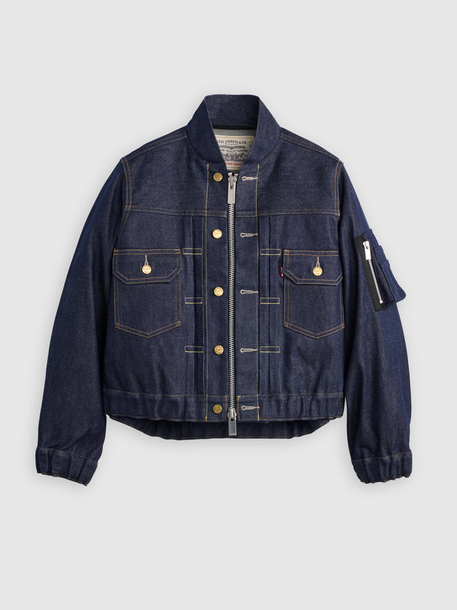 levi’s® x sacai women's blouson 外套 008BN0001XS- Dark Indigo  – Levi's 香港
