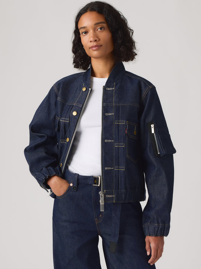 levi’s® x sacai women's blouson 外套 008BN0001XS- Dark Indigo  – Levi's 香港