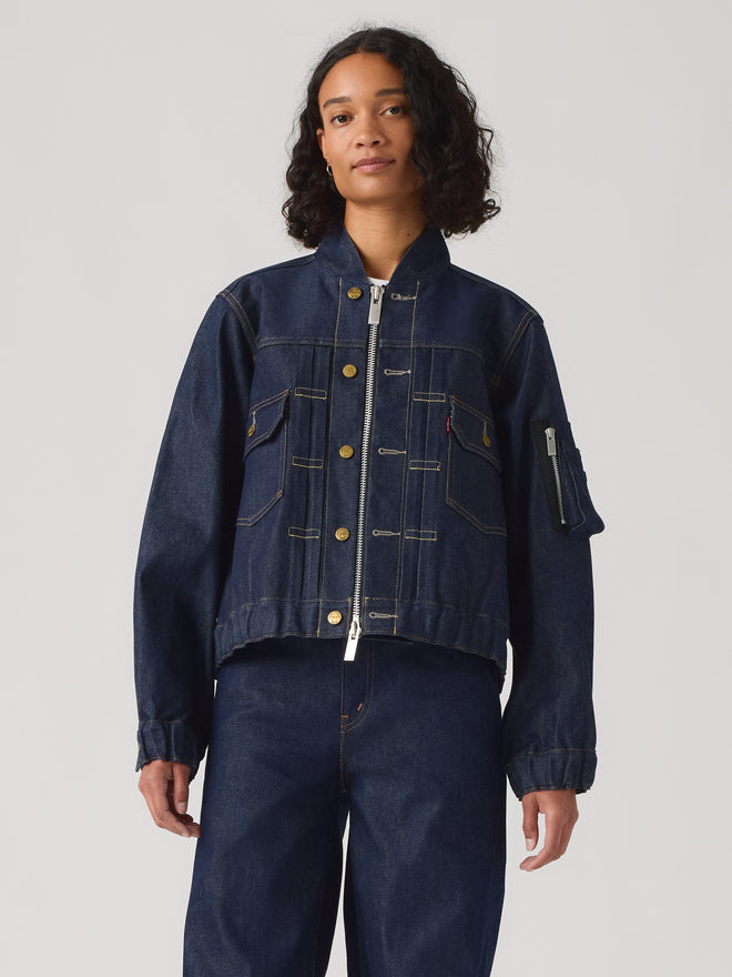 levi’s® x sacai women's blouson 外套 008BN0001XS- Dark Indigo  – Levi's 香港