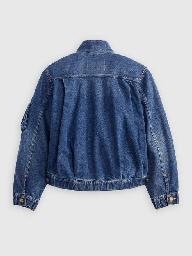 levi’s® x sacai women's blouson 外套 008BN0002XS- Medium Indigo  – Levi's 香港