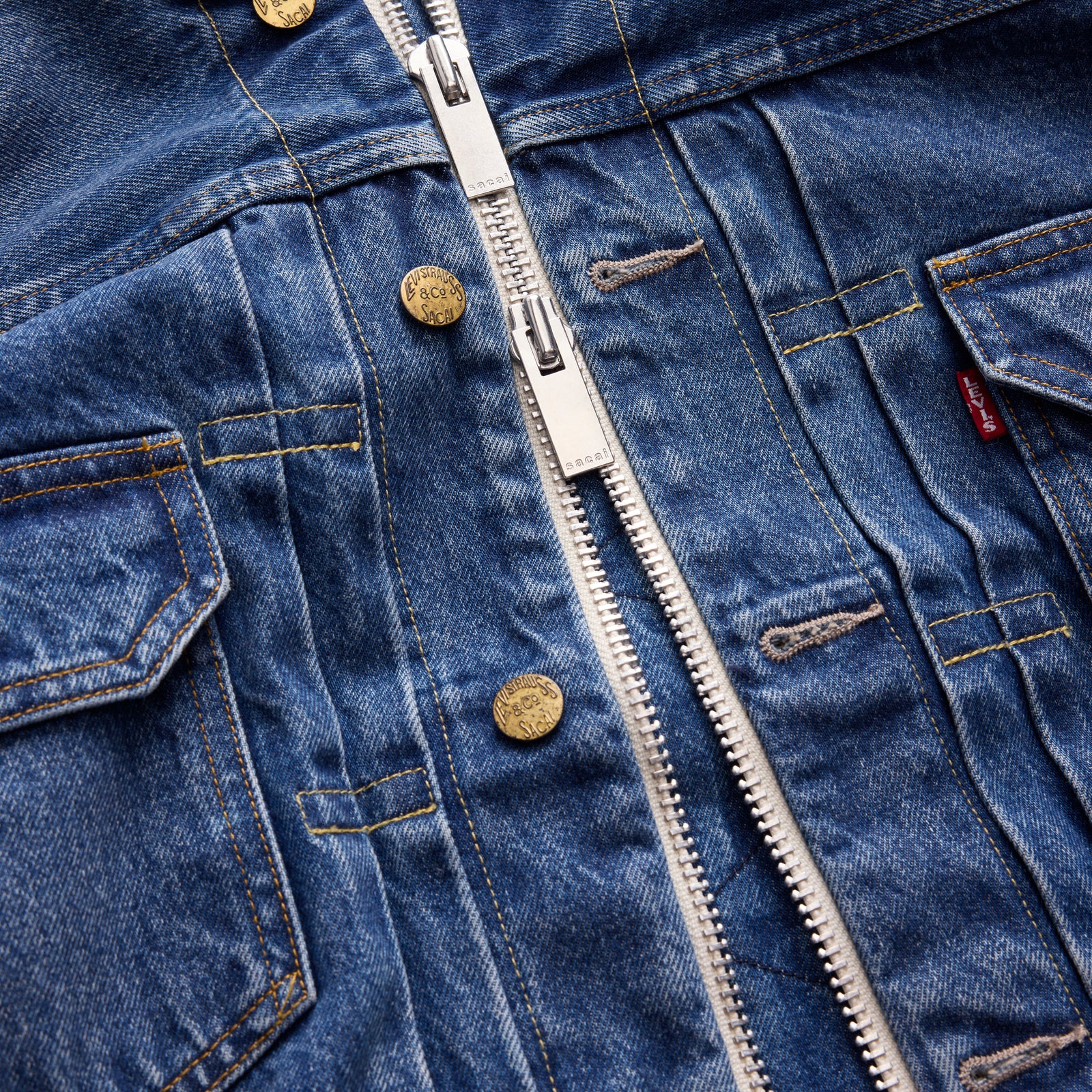 levi’s® x sacai women's blouson 外套 008BN0002XS- Medium Indigo – Levi's 香港