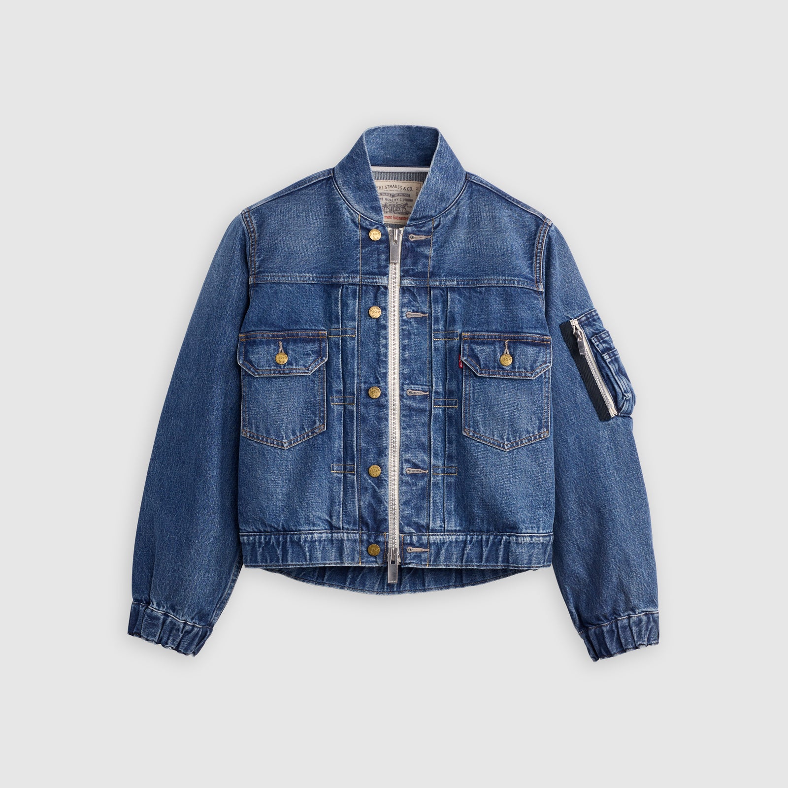 levi’s® x sacai women's blouson 外套 008BN0002XS- Medium Indigo – Levi's 香港
