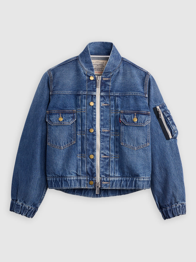 levi’s® x sacai women's blouson 外套 008BN0002XS- Medium Indigo  – Levi's 香港