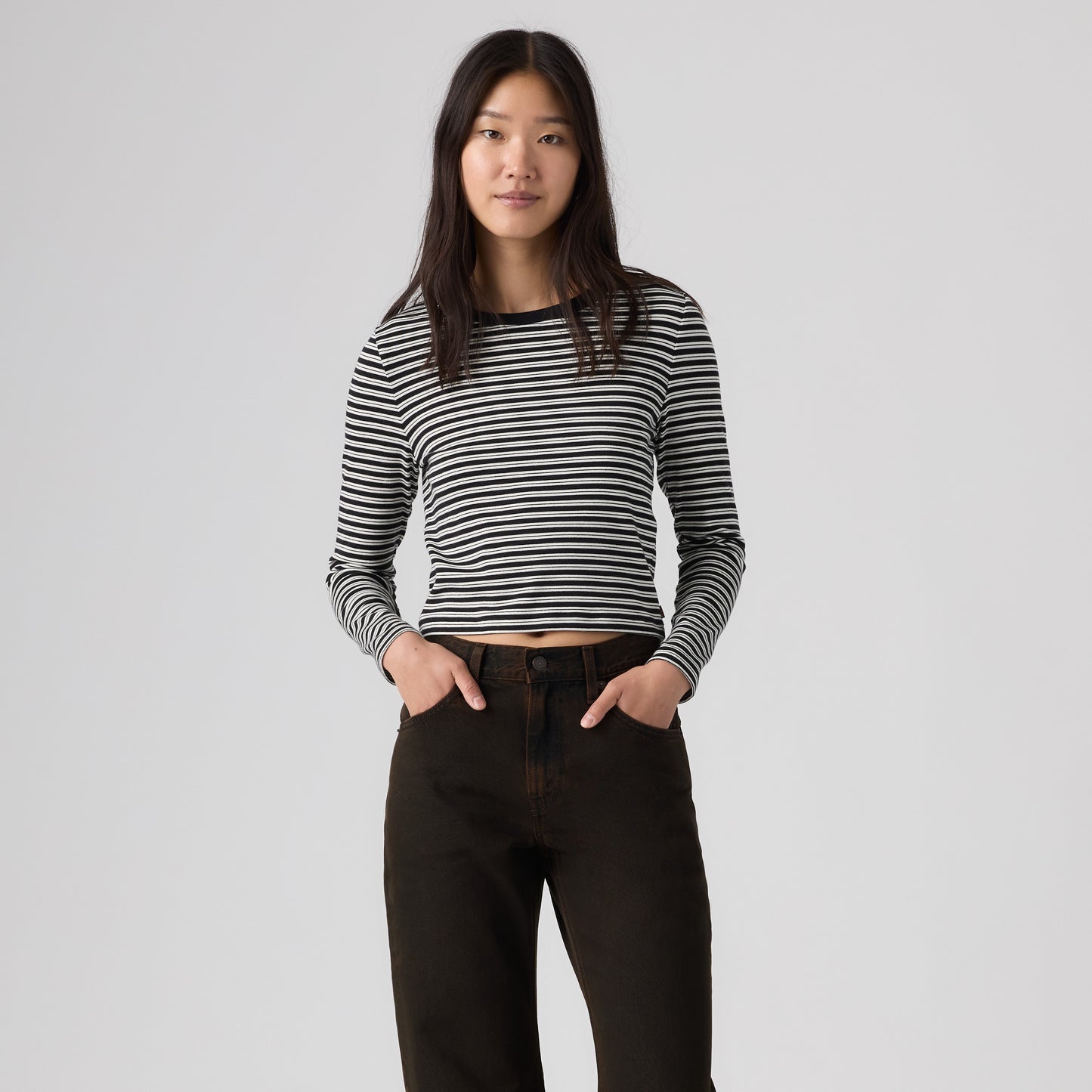 ROSÉ朴彩英同款 Levi's® Essential Baby 長袖 T 恤 | 女裝