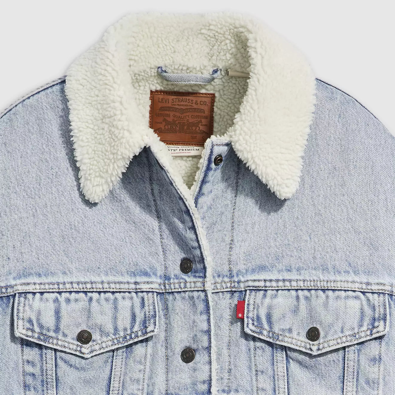 levi's® '90s sherpa trucker 90年代外套 | 女裝   A44350010XXS- Light Indigo – Levi's 香港