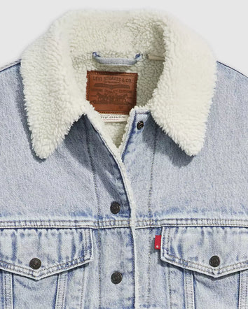 levi's® '90s sherpa trucker 90年代外套 | 女裝   A44350010XXS- Light Indigo  – Levi's 香港