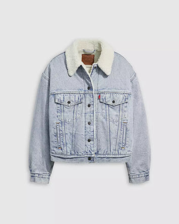 levi's® '90s sherpa trucker 90年代外套 | 女裝   A44350010XXS- Light Indigo  – Levi's 香港