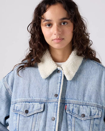 levi's® '90s sherpa trucker 90年代外套 | 女裝   A44350010XXS- Light Indigo  – Levi's 香港