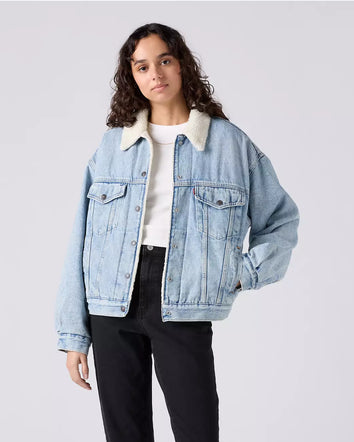 levi's® '90s sherpa trucker 90年代外套 | 女裝   A44350010XXS- Light Indigo  – Levi's 香港