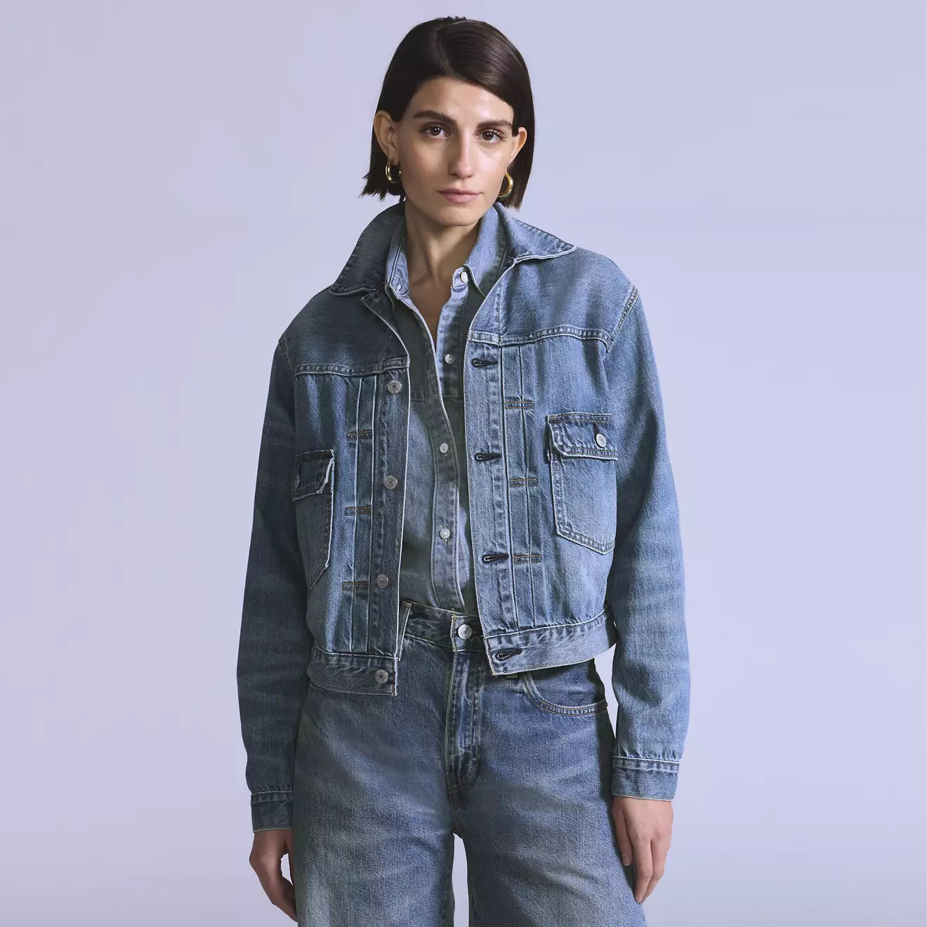 levi's® blue tab™ women's type ii trucker jacket A58840005XS- Medium Indigo – Levi's Hong Kong