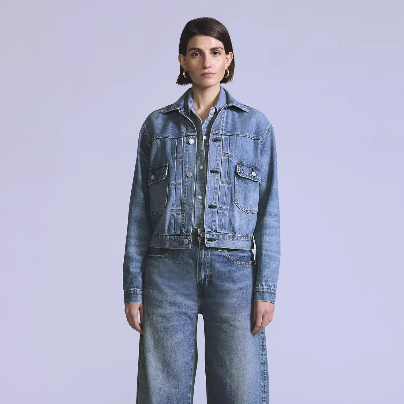 levi's® blue tab™ women's type ii trucker jacket A58840005XS- Medium Indigo – Levi's Hong Kong