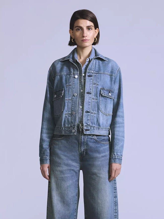 levi's® blue tab™ women's type ii trucker jacket A58840005XS- Medium Indigo  – Levi's Hong Kong