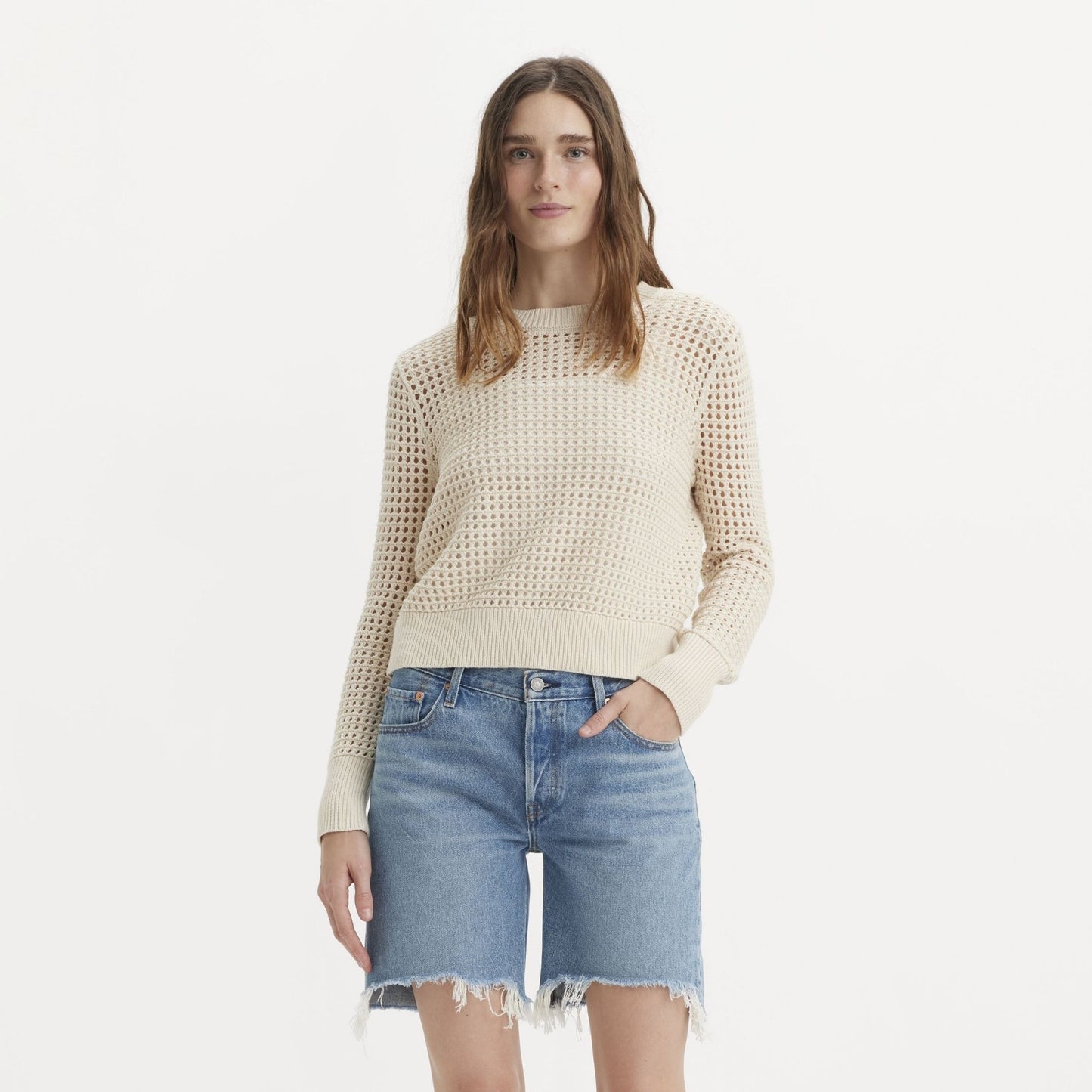 Levi's® Women's Superbloom Crochet Long-Sleeve Top