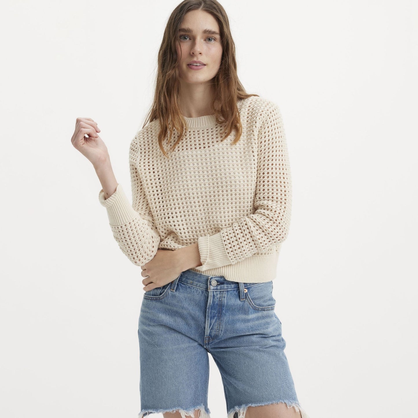 Levi's® Women's Superbloom Crochet Long-Sleeve Top