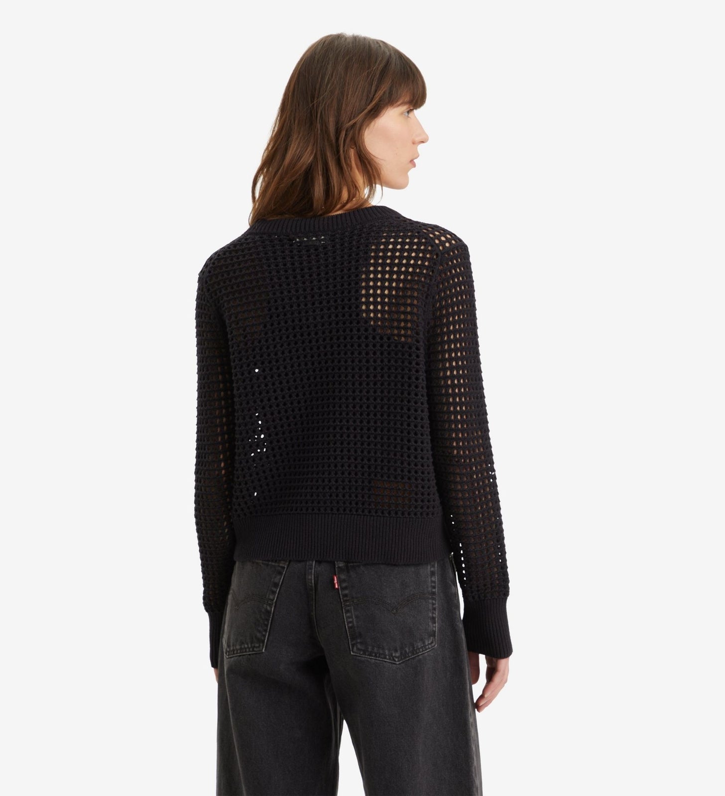 levi's® women's superbloom crochet long-sleeve top A88890001XXS- Caviar – Levi's Hong Kong