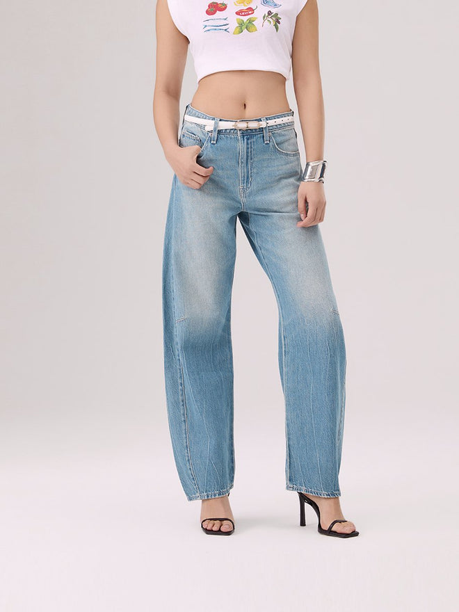 levi's® baggy dad barrel 牛仔褲 | 女裝 0039A00342430 Indigo  – Levi's 香港