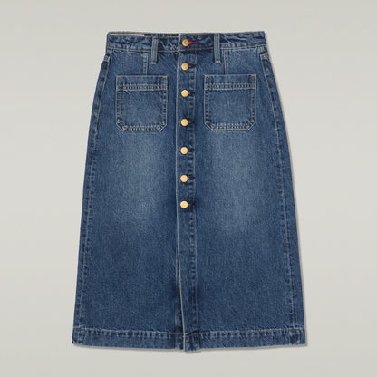 Levi's® 鈕扣前開叉牛仔短裙 | 女裝