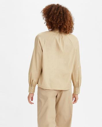 高領鈕扣門襟襯衫 | 女裝 292640003L- Safari  – Levi's 香港