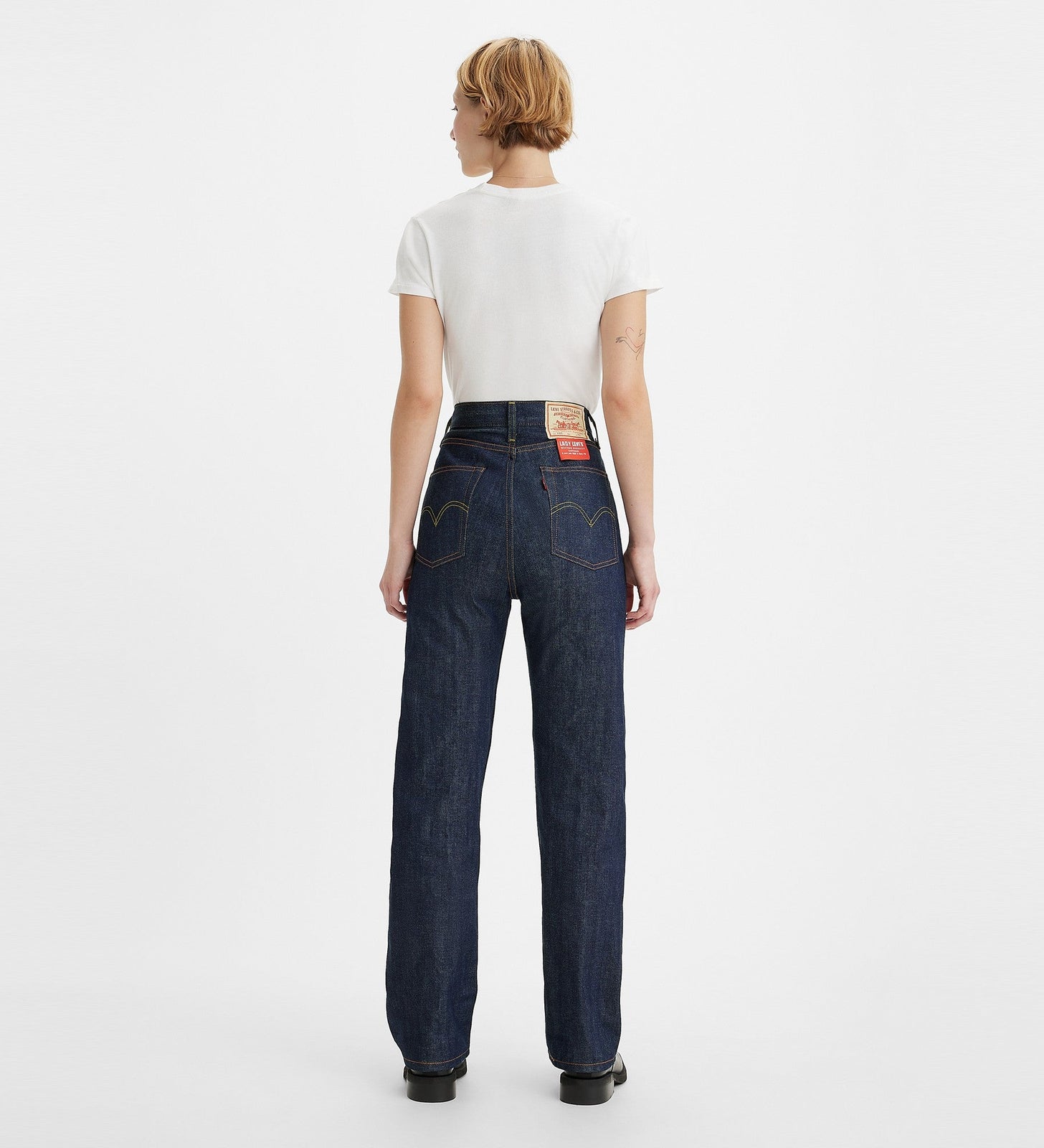 levi's® lvc®1950's 701  牛仔褲| 女裝 5070100362630 Dark Indigo Organic 701 - Dark Indigo - Flat Finish – Levi's 香港