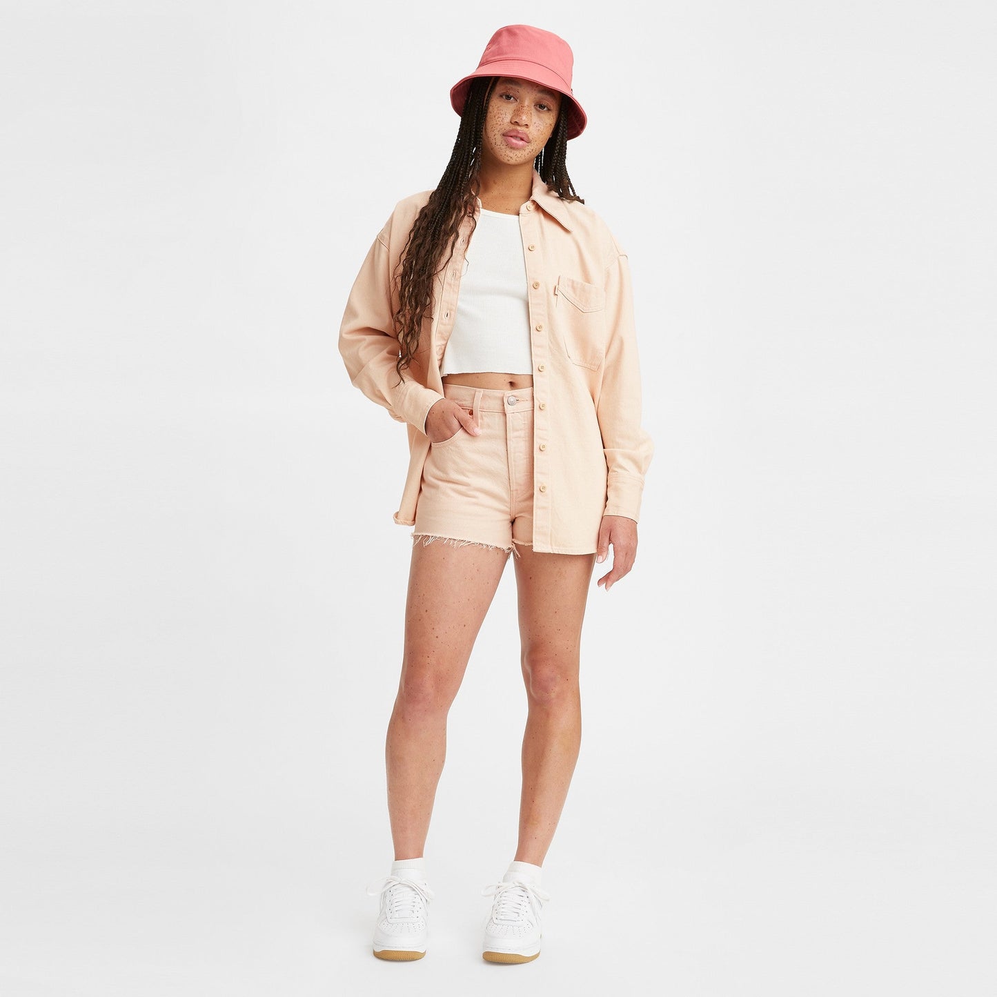 Levi's® Fresh® 501® 原創高腰牛仔短褲 | 女裝