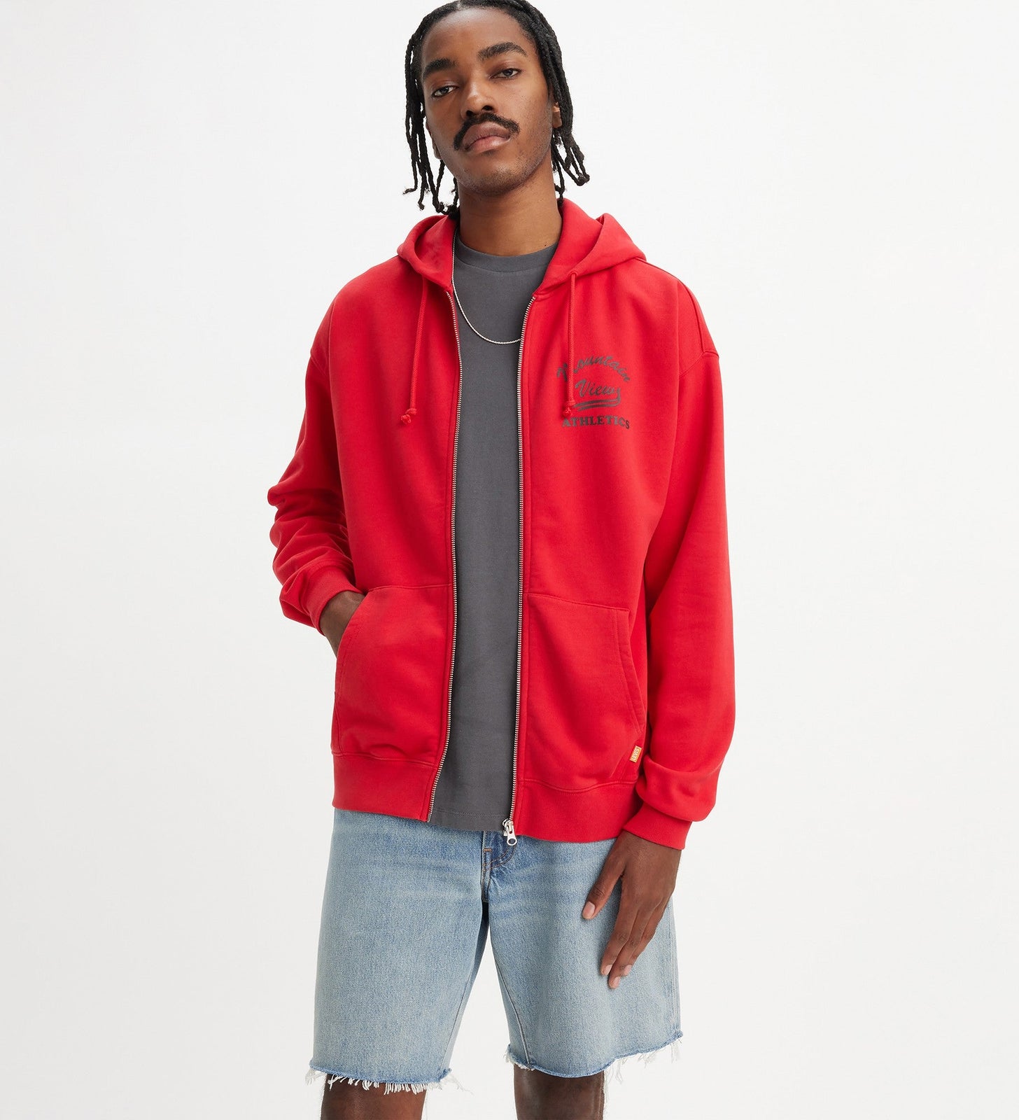 levi's® gold tab™ men's full zip hoodie A37680013S- Urban Red - Red – Levi's Hong Kong