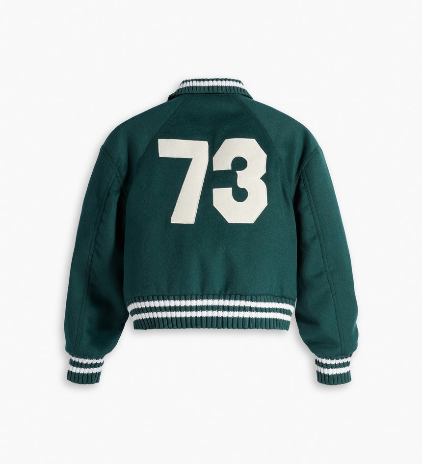 levi's® gold tab™ women's shrunken varsity jacket A59920000XS- Yreka 73 Deep Sea Moss – Levi's Hong Kong