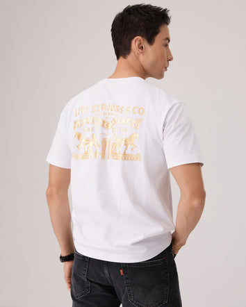 levi's® 2026 新年限定雙馬標準版型t恤 | 男裝 0080Q0000XS- White  – Levi's 香港