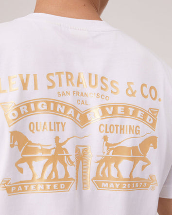 levi's® 2026 新年限定雙馬標準版型t恤 | 男裝 0080Q0000XS- White  – Levi's 香港