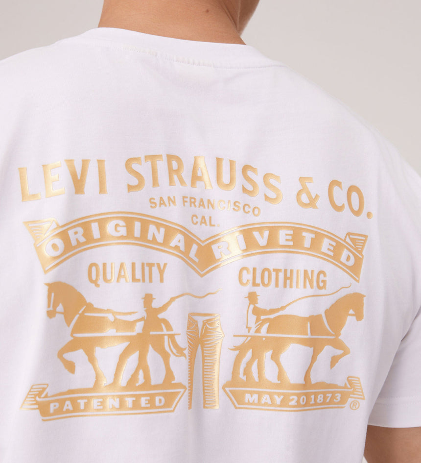 levi's® 2026 新年限定雙馬標準版型t恤 | 男裝 0080Q0000XS- White – Levi's 香港