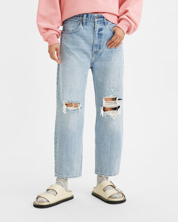 levi's® made & crafted®barrel 牛仔褲 | 女裝 29315005723- Clear Glass Moj Indigo Destructed  – Levi's 香港
