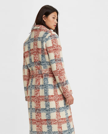 levi's® made & crafted®刷毛格仔反領長外套 | 女裝 A03380000XS- Multicolor  – Levi's 香港