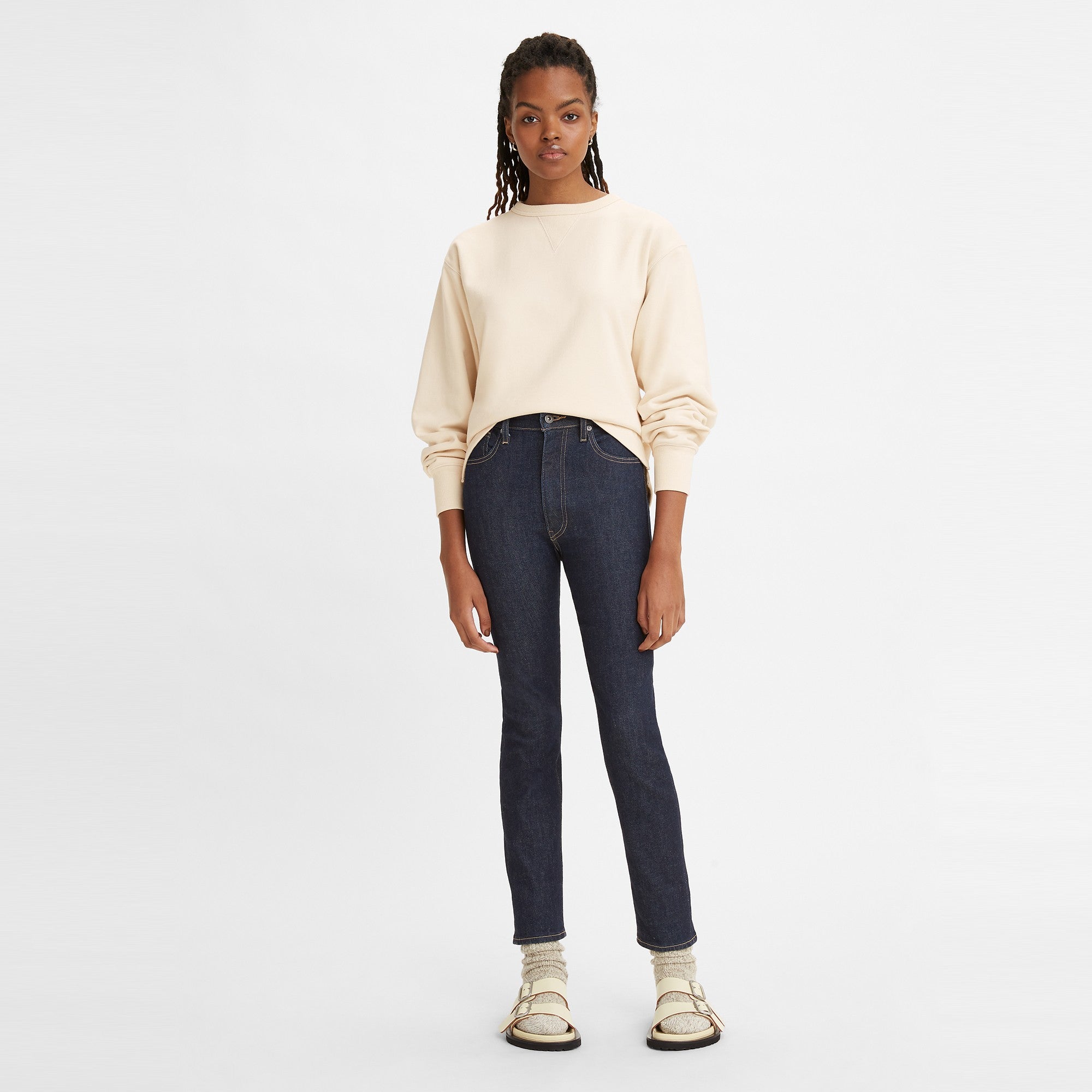 Factory Levi's Made & Crafted Mid Rise Slim Crop Jeans