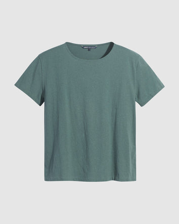 levi's® made & crafted® women's open neck tee A20930002XS- Silver Pine  – Levi's Hong Kong