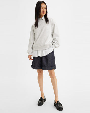 levi's® made & crafted® women's pleated shorts A4354000124- Skyline Moj Indigo Stonewash  – Levi's Hong Kong