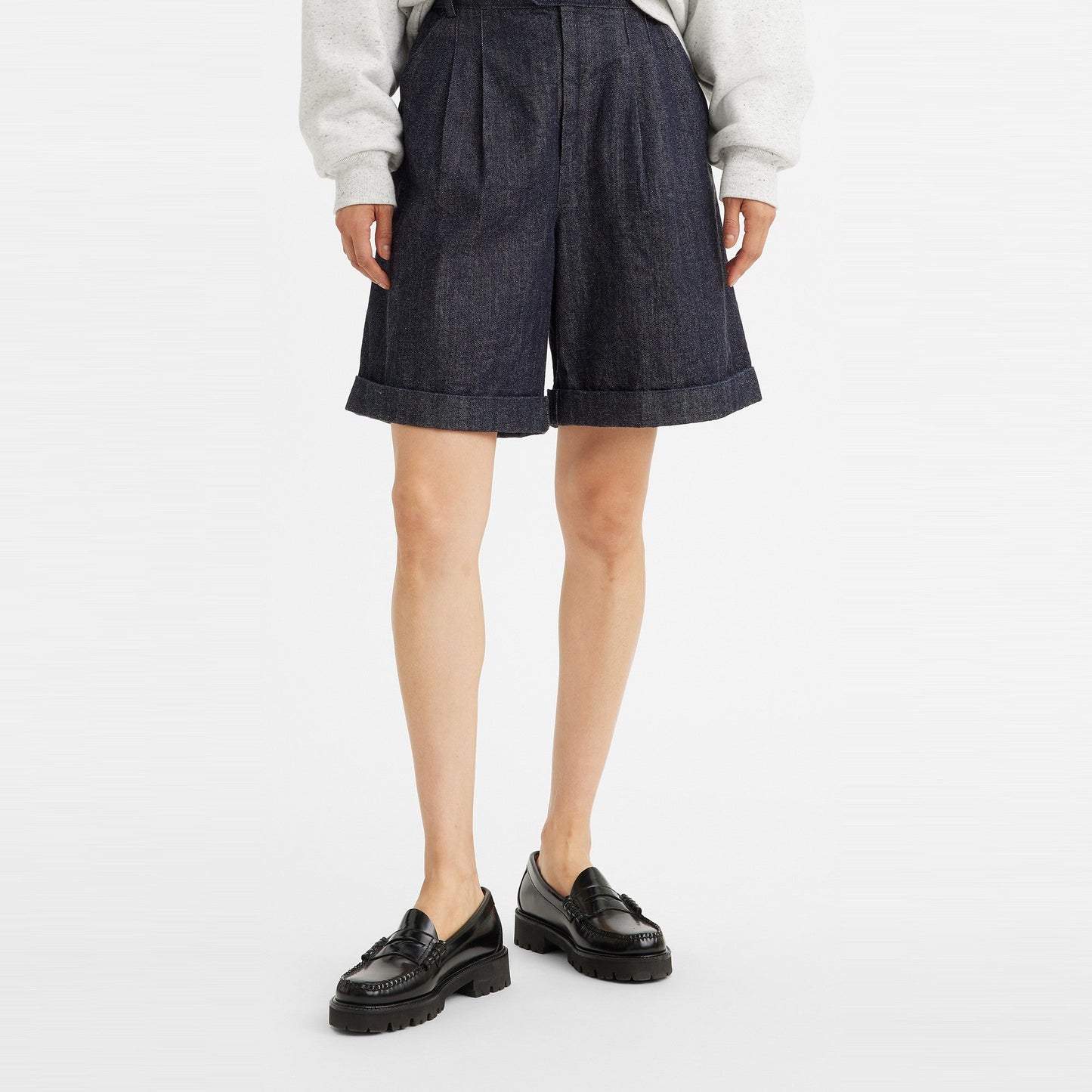 Levi's® Made & Crafted®皺褶牛仔短褲 | 女裝