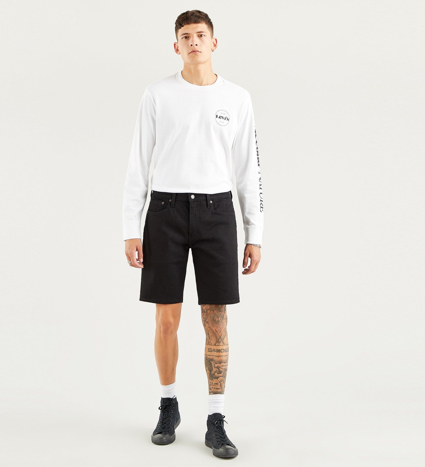 levi's® 405 標準版型牛仔短褲 | 男裝 3986400372812 Black Rinse Levi's® Flex Short – Levi's 香港