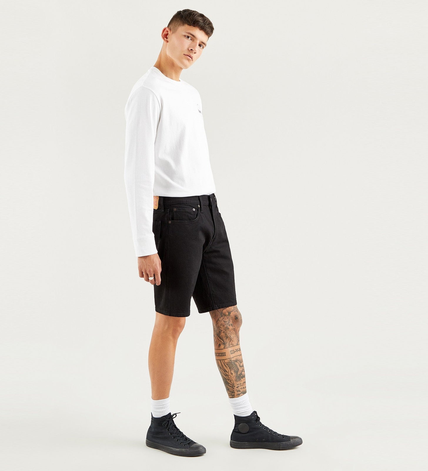 levi's® 405 標準版型牛仔短褲 | 男裝 3986400372812 Black Rinse Levi's® Flex Short – Levi's 香港