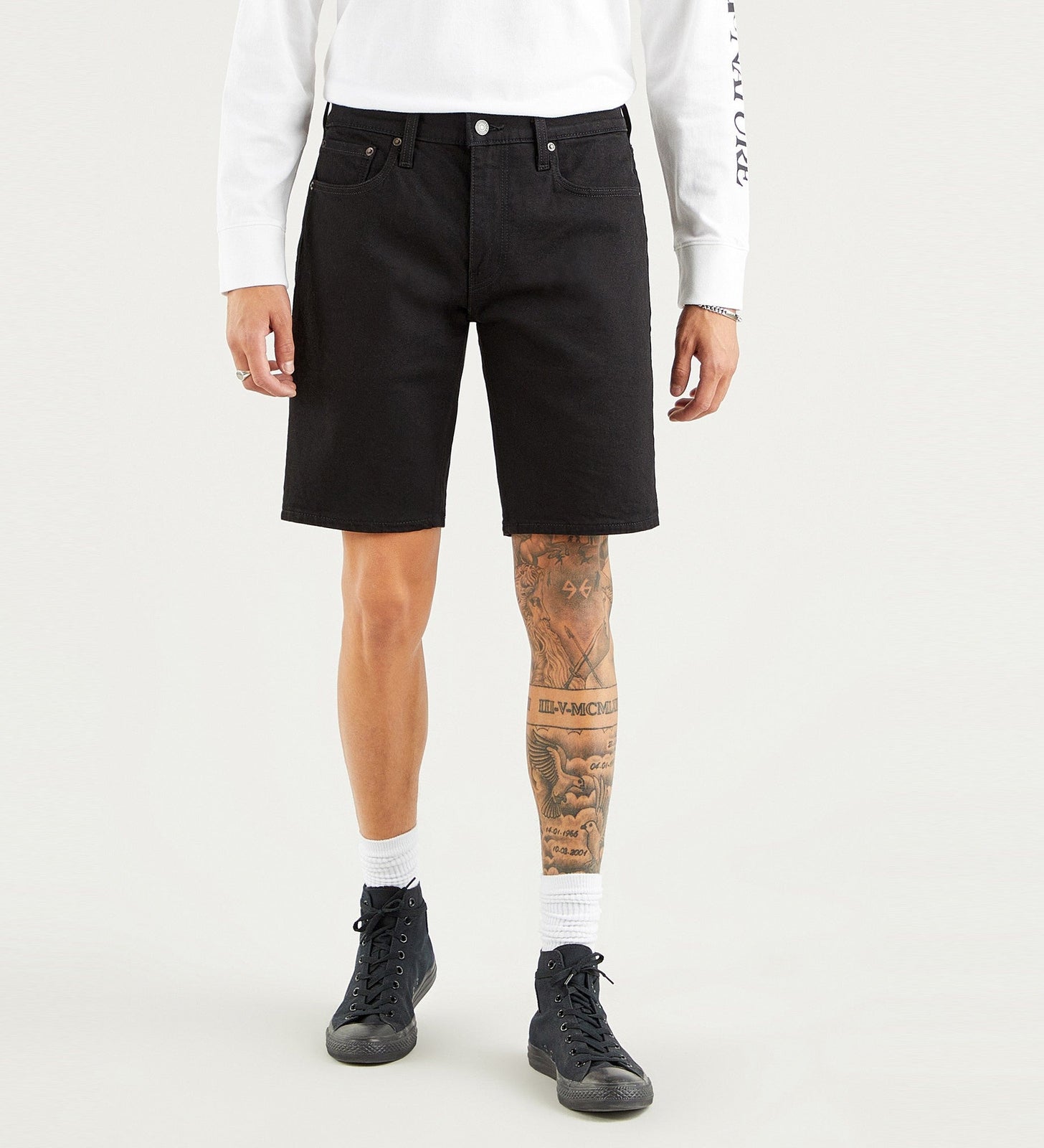 levi's® 405 標準版型牛仔短褲 | 男裝 3986400372812 Black Rinse Levi's® Flex Short – Levi's 香港