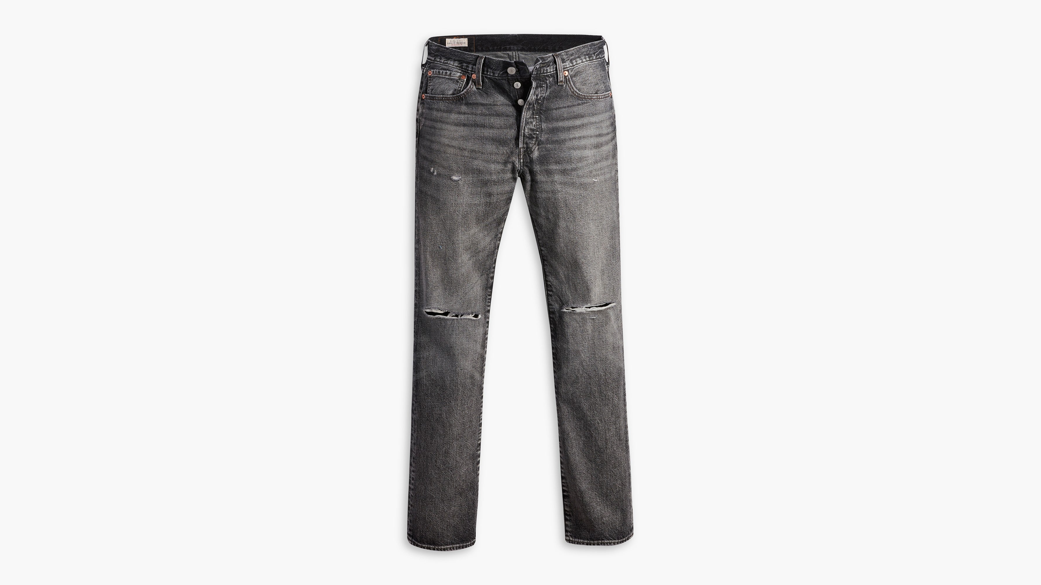 Levi's® Men's 501® Original Jeans - Black Destructed | Levi's HK 