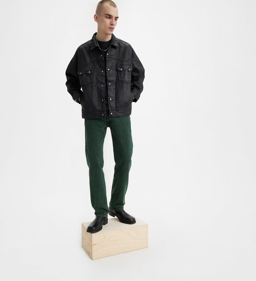 levi's®  501® 經典直筒牛仔褲 | 男裝 0050134742932 Darkest Spruce Over Dyed Pant - Green – Levi's 香港