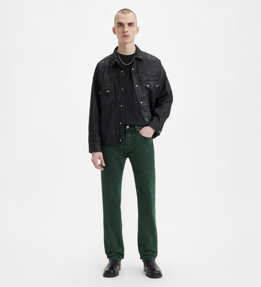 levi's®  501® 經典直筒牛仔褲 | 男裝 0050134742932 Darkest Spruce Over Dyed Pant - Green – Levi's 香港