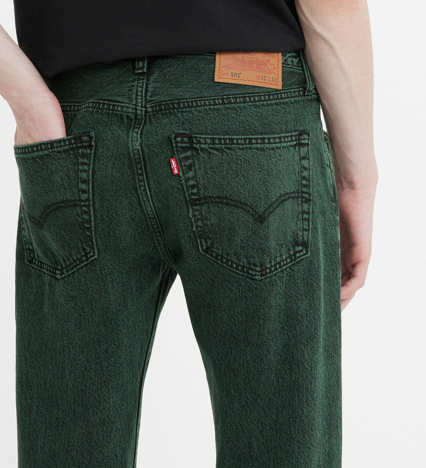 levi's®  501® 經典直筒牛仔褲 | 男裝 0050134742932 Darkest Spruce Over Dyed Pant - Green – Levi's 香港
