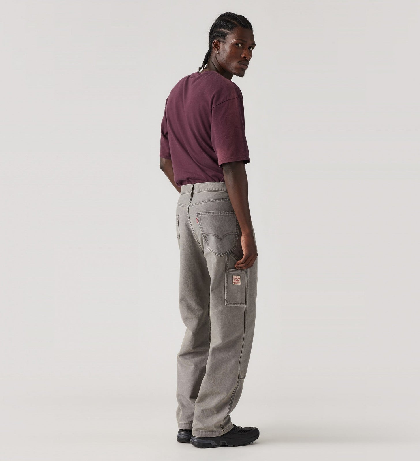 levi's® 男士568™ 寬鬆直筒雙膝工人褲 A736700063232 Castlerock  Non-Stretch Canvas – Levi's 香港