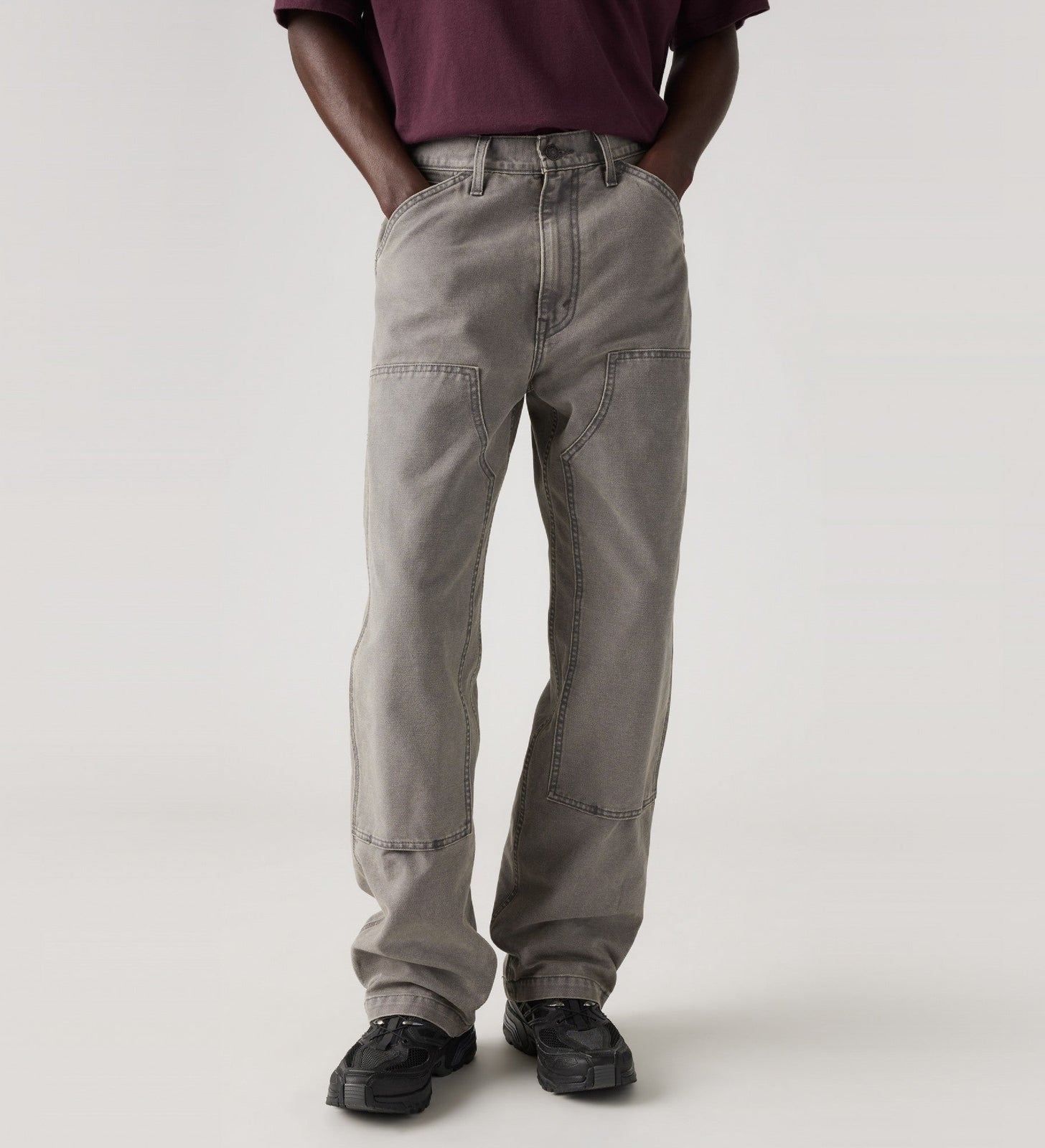 levi's® 男士568™ 寬鬆直筒雙膝工人褲 A736700063232 Castlerock  Non-Stretch Canvas – Levi's 香港